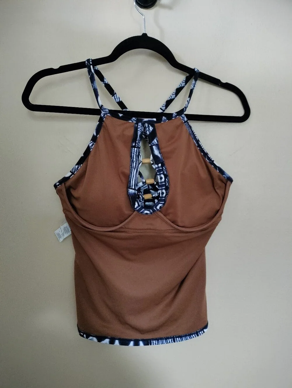 Blue Rod Beattie Navy Island Time Tankini Top Underwire 8 Vacation Beach Pool